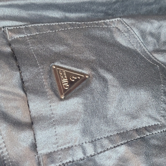 Guess ice blue metallic skinny jeans small - Picture 10 of 10